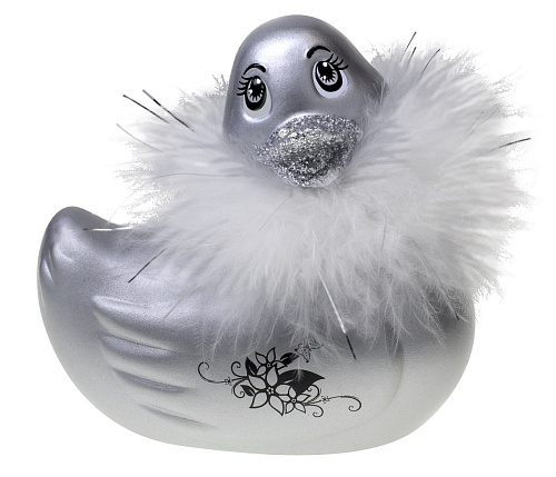 Серебристая уточка вибратор Big Teaze Toys I Rub My Duckie Paris Silver Travel Size 10145