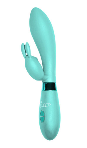 Мятный вибратор с клиторальным зайчиком Indeep Yonce 7702-04indeep (20,5 см)