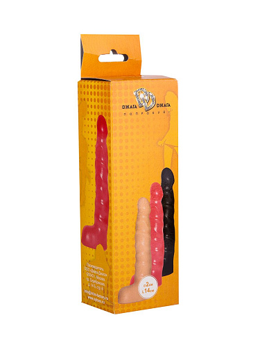 Телесный анальный стимулятор с мошонкой Сумерки богов 4000-22 CD DD (14 см)