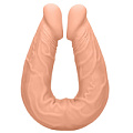 Телесный двусторонний фаллоимитатор Shots Media BV Double Dong REA069FLE (36 см)