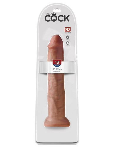 Кофейный фаллоимитатор-гигант на присоске Pipedream 13 Cock PD5539-22 (33 см)