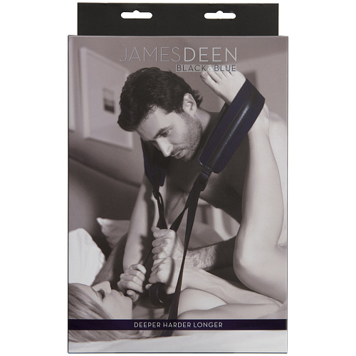 Поддержка чёрно-синего цвета Doc Johnson James Deen Black Blue — Deeper Harder Longer 8125-19-BX