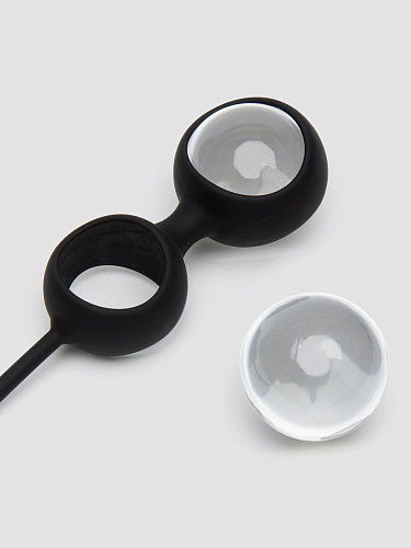 Чёрные вагинальные шарики Fifty Shades of Grey Inner Goddess Glass Pleasure Balls 77g FS-74935 (77 гр)