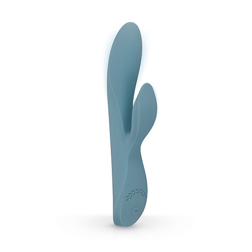 Грязно-синий вибратор с клиторальным стимулятором EDC Wholesale The Violet Rabbit Vibrator BLM002 (20 см)