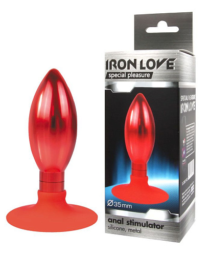 Красная каплевидная анальная пробка Bior toys IL-28007-RED (10 см)