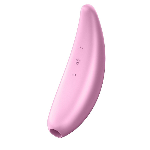 Розовый вакуум-волновой стимулятор Satisfyer Curvy 3+J2018-107-2