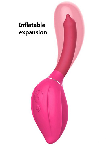 Розовый расширяющийся вибратор Yuanse Eleanor G-0017 (20,1 см)