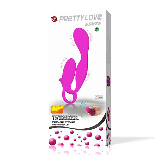 Фиолетовый вибромассажёр Baile Hi-Tech BI-014182 (16,4 см)