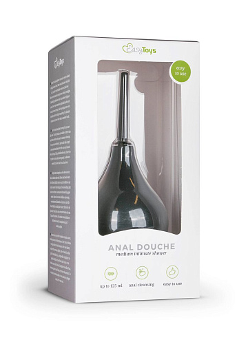 Чёрный средний анальный душ EDC Wholesale Black Anal Douche ET072BLK