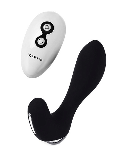 Чёрный вибромассажёр простаты с пультом ДУ Nalone Pro-P VS-VR50-1
