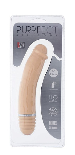 Телесный силиконовый вибратор-реалистик Dream Toys PURRFECT SILICONE VIBRATOR 6INCH FLESH 20884 (15 см)
