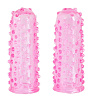 Розовые пупырчатые насадки на пальцы ToyFa 888007