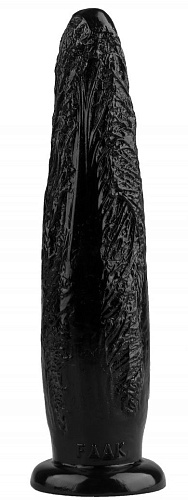 Чёрная рельефная анальная втулка Сумерки богов 1015-62 BX DD (28 см)