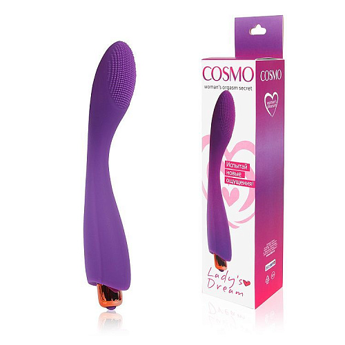 Фиолетовый фантазийный силиконовый вибромассажёр Bior toys CSM-23074 (19,5 см)