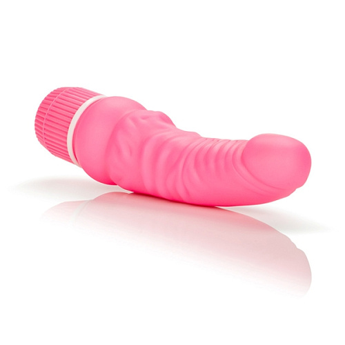 Вибратор розового цвета California Exotic Novelties Spellbound Stud Curved Jacks SE-0839-10-3 (17 см)