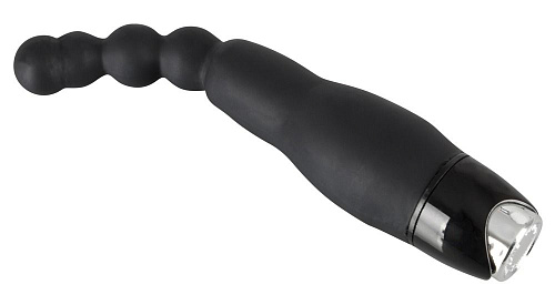 Чёрный анальный вибратор Orion Vibrator with small balls 0585840 (22 см)