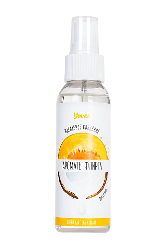 Спрей для тела и волос с ароматом дыни и кокоса ToyFa «Ароматы флирта» 722291