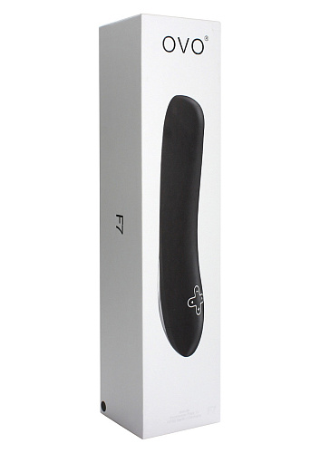 Чёрный вибратор OVO F7 BLACK (21 см)