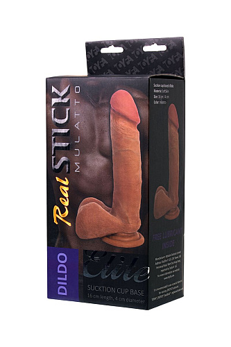 Коричневый фаллоимитатор-мулат ToyFa RealStick Elite Mulatto 982102 (21 см)