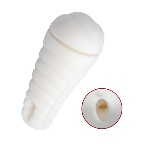 Мега-мастурбатор без вибрации белого цвета Baile Kitty BM-00900T49NN-3