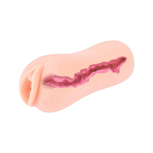 Мастурбатор-вагина телесного цвета с рельефным тоннелем KOKOS Sanda M04-001-07D