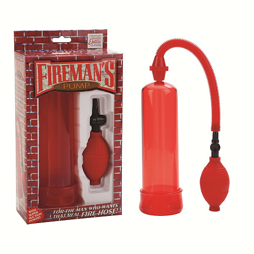 Красная вакуумная помпа California Exotic Novelties Firemans Pump SE-1008-00-3