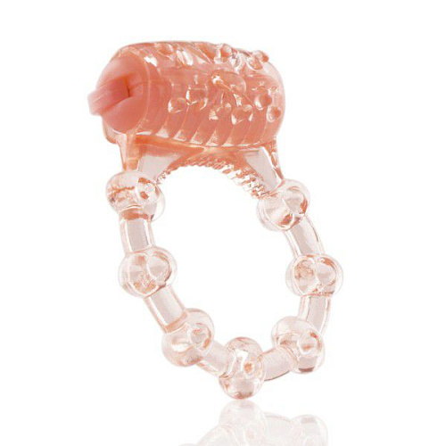 Классическое виброкольцо персикового цвета Screaming O Vibrating ring SO-110