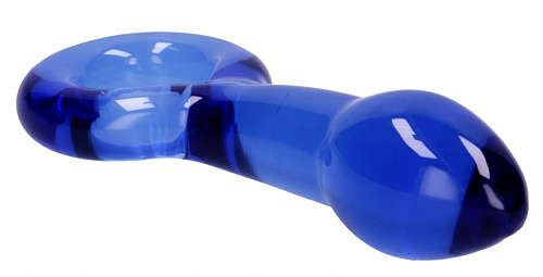 Синяя анальная пробка Shots Media BV Plugger CHR031BLU (11,9 см)