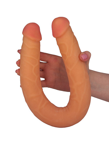 Двухголовый фаллоимитатор телесного цвета LOVETOY (А-Полимер) 931300 (47,8 см)