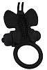 Чёрное эрекционное виброкольцо-бабочка Bior toys SEM-55207