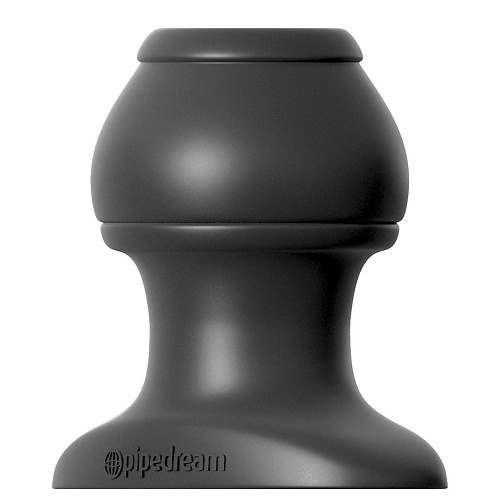 Чёрная анальная пробка большого размера с тоннелем Pipedream Open Wide Tunnel Plug XL  PD4683-23 (7,2 см)