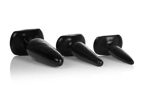 Набор чёрных анальных пробок California Exotic Novelties Anal Training Kit SE-6871-03-3