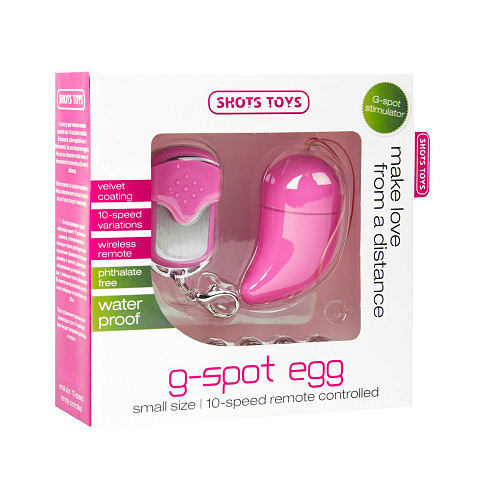 Розовое виброяйцо Shots Media BV G-spot Egg Small SHT087PNK
