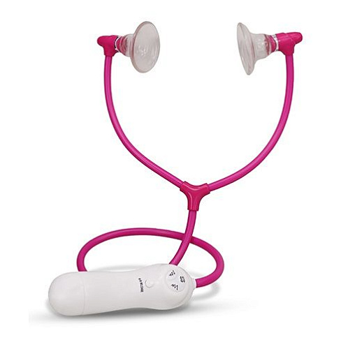 Вакуумный массажёр для сосков Seven Creations V TWIN AUTO NIPPLE SUCKER WITH VIBRATION 16-62CL RPR WH BX