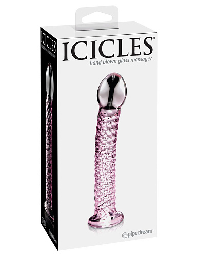 Розовый анальный стимулятор Pipedream Icicles № 53 PD2953-00