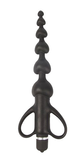 Чёрный анальный вибростимулятор-ёлочка Bior toys SEM-55031 (12,1 см)
