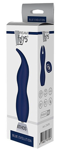 Синий клиторальный стимулятор Dream Toys ATHOS 21670 (13 см)