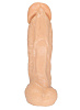 Большая телесная фаллическая насадка на трусики с плагом LOVETOY (А-Полимер) 205500 (20,5 см)