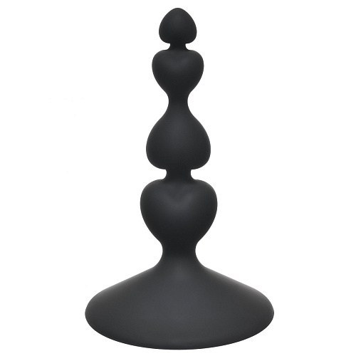 Чёрная анальная пробка Lola toys Sweetheart Plug Black 4106-03Lola (10 см)