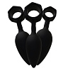 Набор чёрных анальных плагов Bathmate Anal Training Plugs BM-V-AP