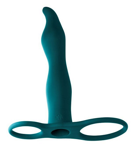 Зелёная вибронасадка для двойного проникновения Lola toys Flirtini 1204-03lola (15,9 см)