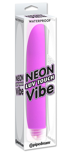 Фиолетовый водонепроницаемый вибратор Pipedream Neon Luv Touch Vibe PD1140-12 (19 см)