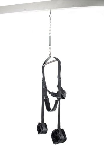 Чёрные секс-качели Pipedream Spinning Fantasy Swing PD2121-23