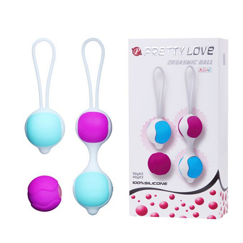 Разноцветные вагинальные шарики Baile Orgasmic balls silicone BI-014265