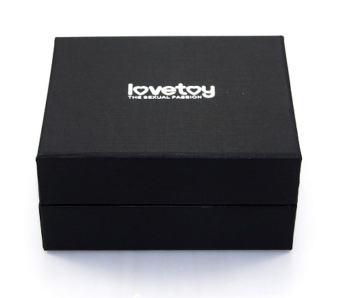 Золотистая анальная пробка с фиолетовым кристаллом-сердечком Lovetoy RO-GH08 (7,6 см)