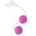 Фиолетовые вагинальные шарики на мягкой сцепке Dream Toys GOOD VIBES PERFECT BALLS 20079