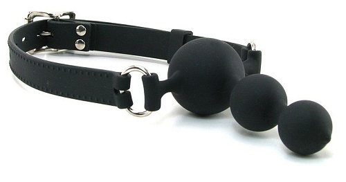 Чёрный кляп с ёлочкой Pipedream Silicone Face Fucker Gag PD3698-01