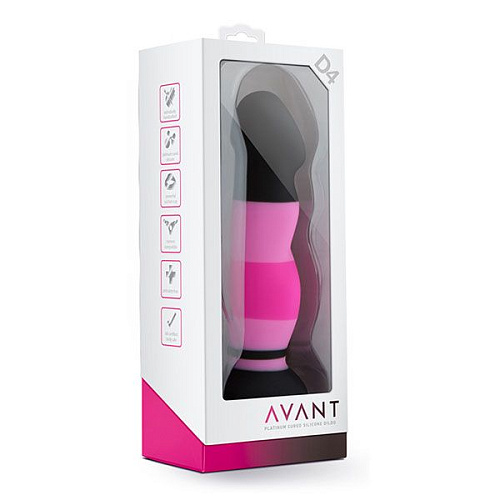 Чёрно-розовый фаллоимитатор Blush Novelties D4 BL-88264 (20,3 см)