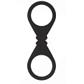 Чёрные силиконовые наручники Blush Novelties Silicone Wrist Cuffs 520044