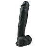 Чёрный фаллоимитатор EDC Wholesale Realistic Dildo ET173BLK (26,5 см)